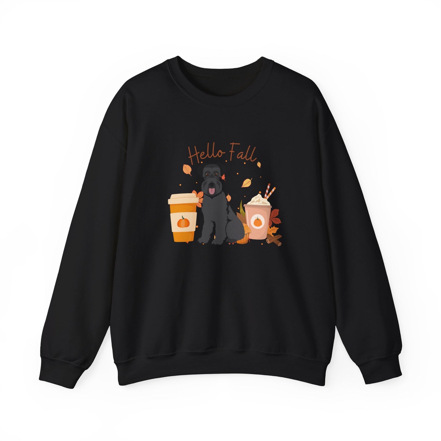 Schnauzer Dog Fall Halloween Unisex Heavy Blend Crewneck Sweatshirt