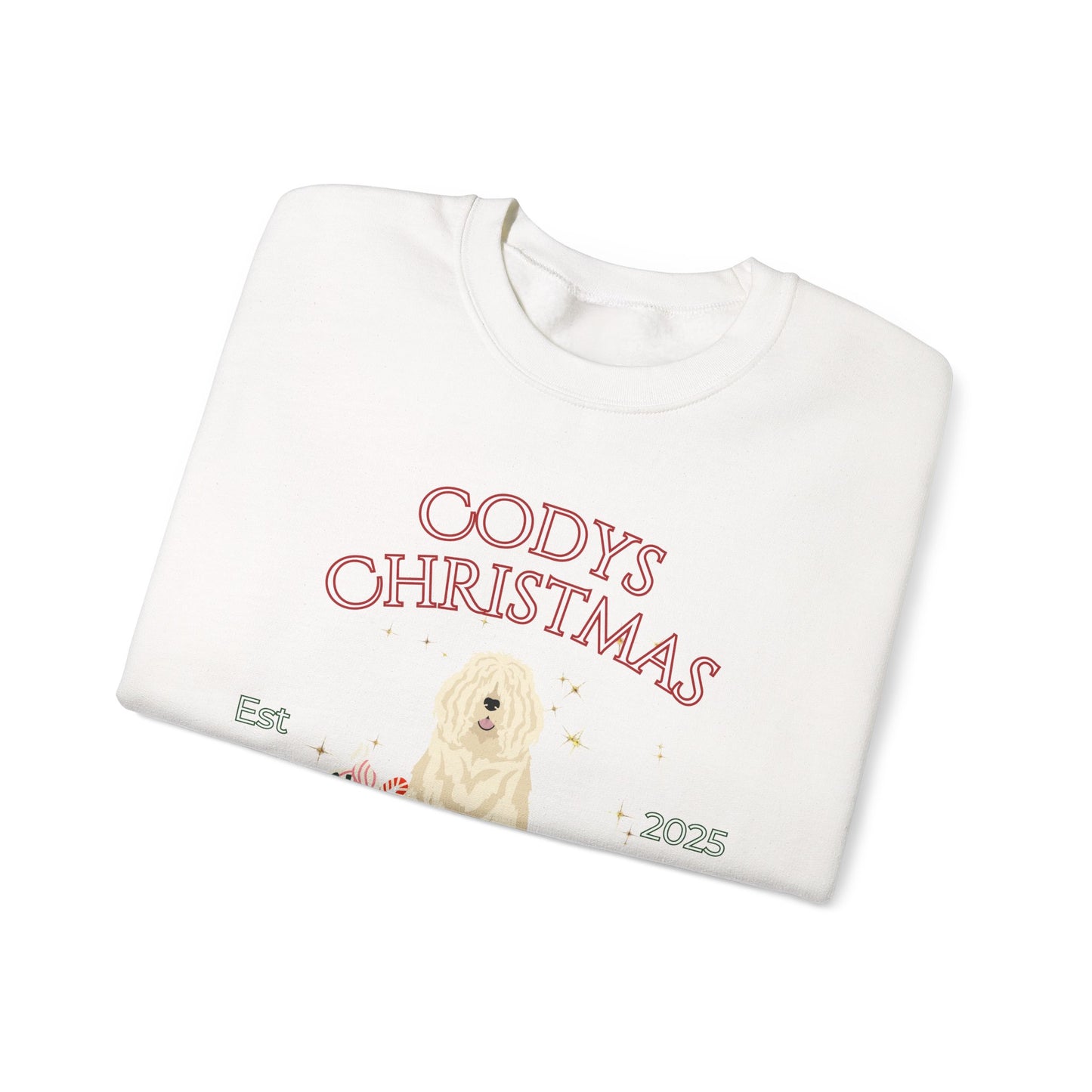 Komondor Dog Christmas Social Club Unisex Heavy Blend Crewneck Sweatshirt Custom Name