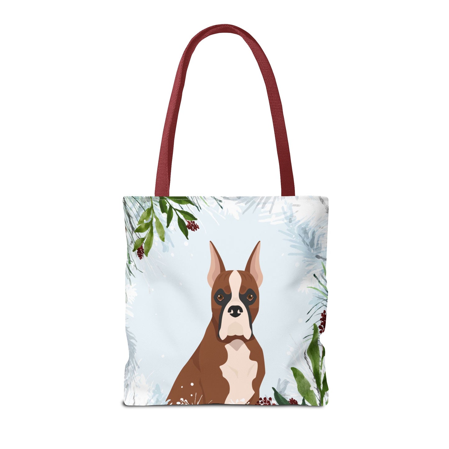 Boxer Dog Christmas Holiday Tote Bag 16x16