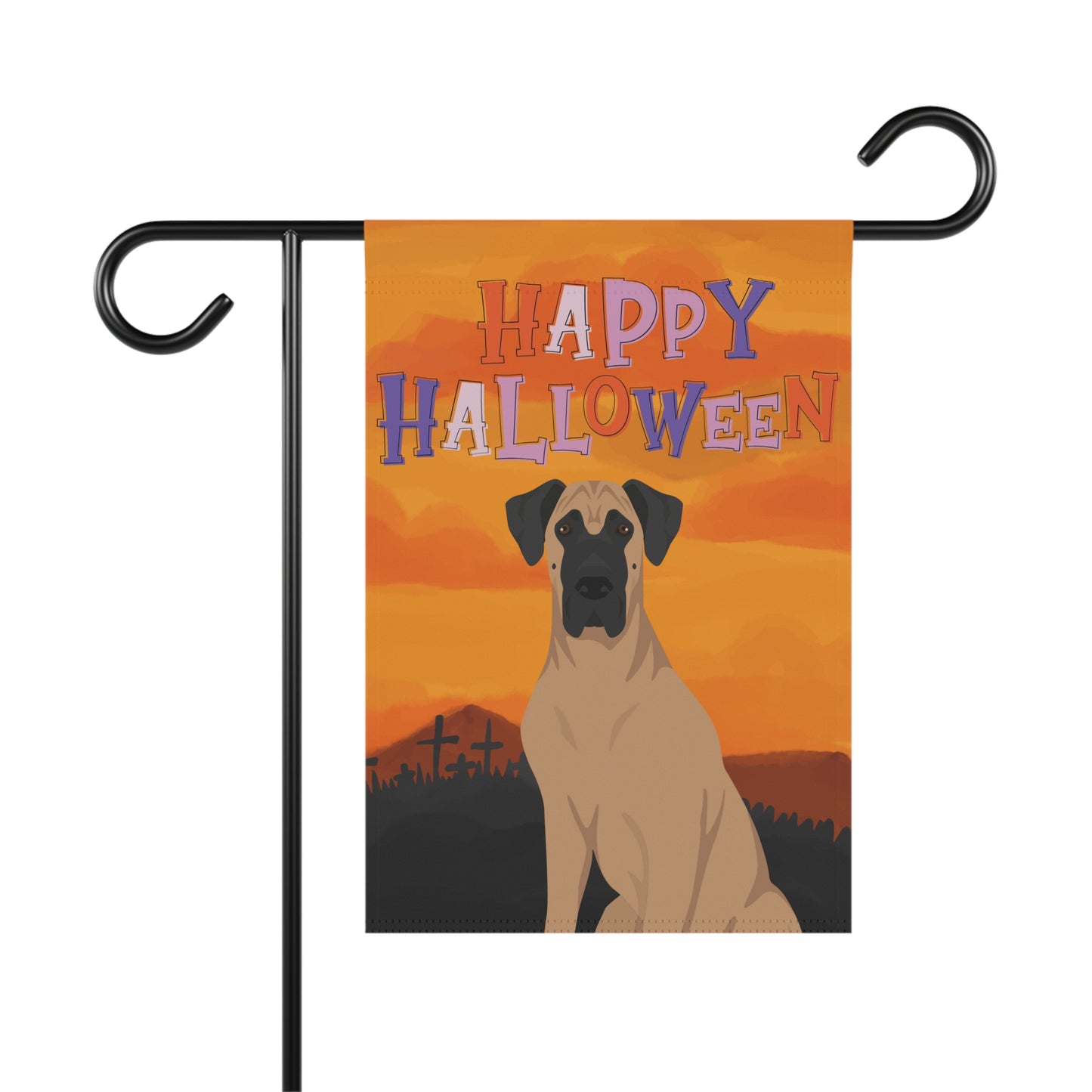 Great Dane Dog Halloween Garden Flag