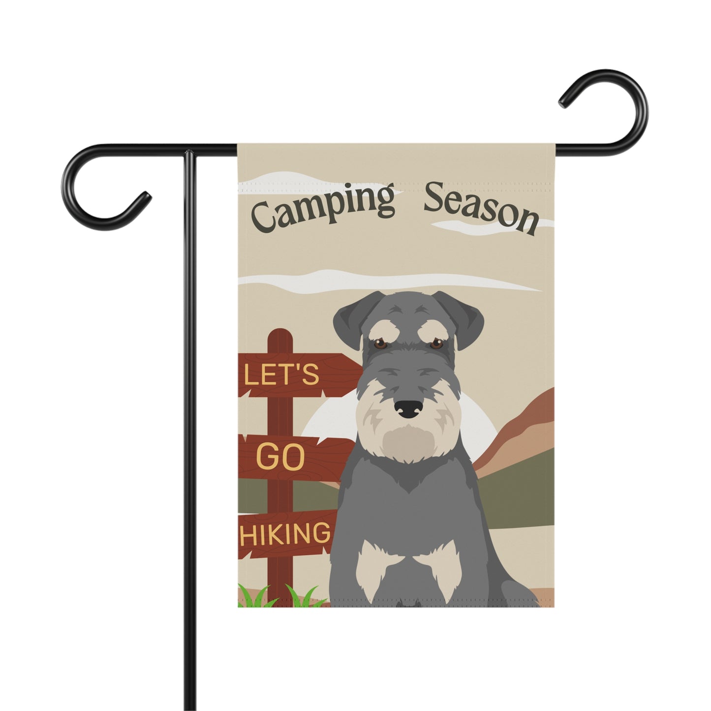 Schnauzer Dog Camping Garden Flag