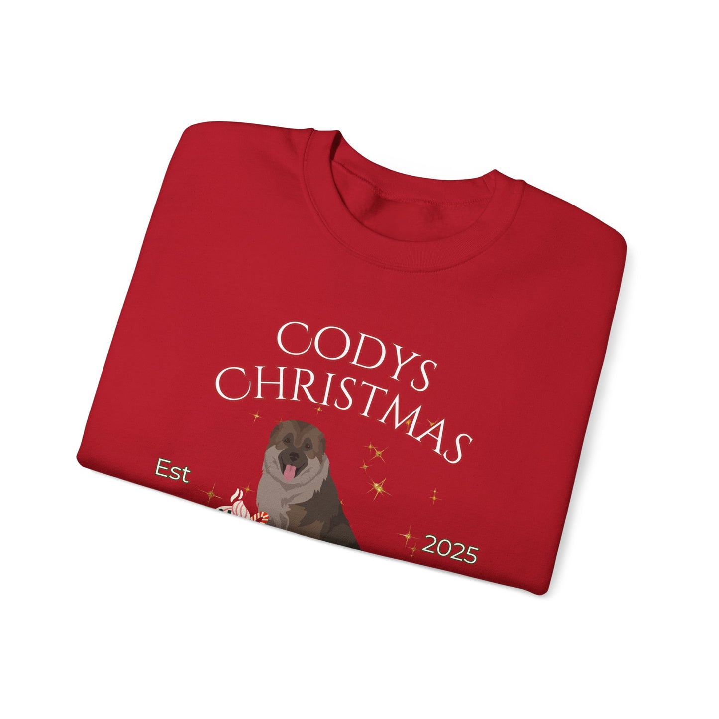 Caucasian Shepherd Dog Christmas Social Club Unisex Heavy Blend Crewneck Sweatshirt Custom Name