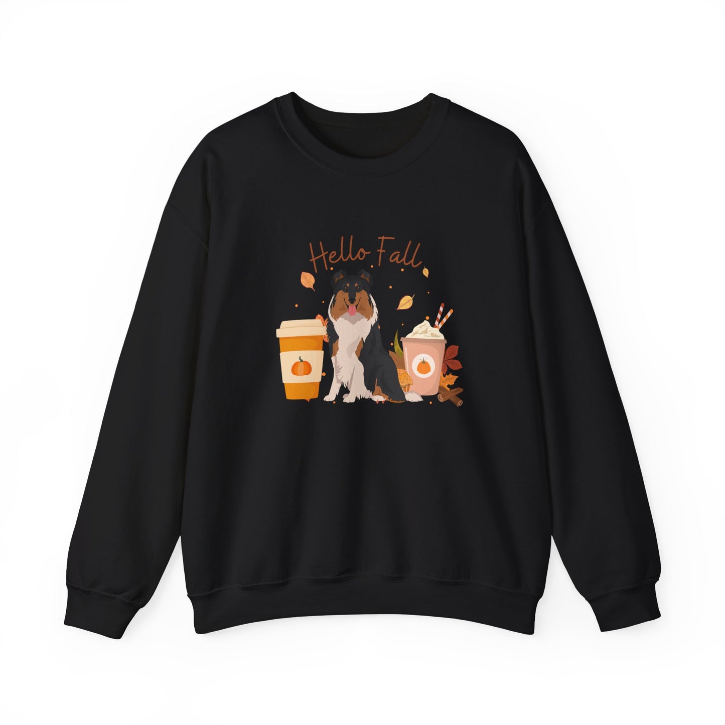 Rough Collie Dog Fall Halloween Unisex Heavy Blend Crewneck Sweatshirt