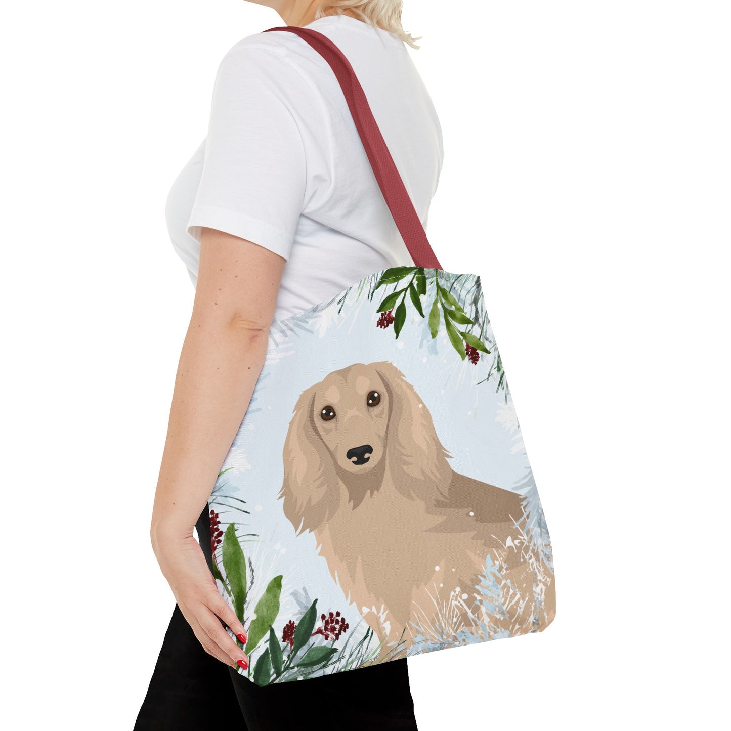 Dachshund Dog Christmas Holiday Tote Bag 16x16