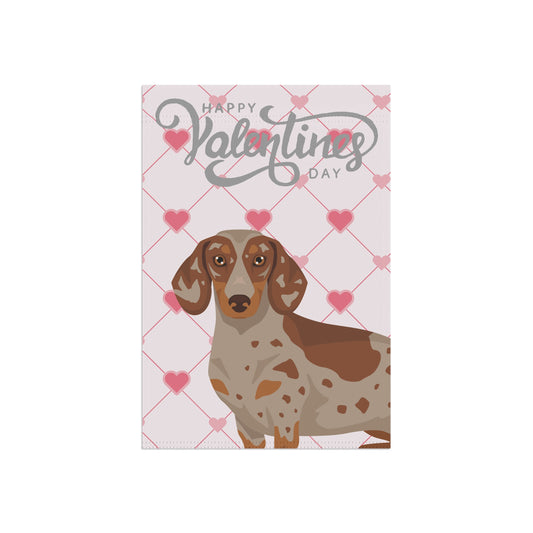 Dachshund Dog Valentines Day Garden Flag