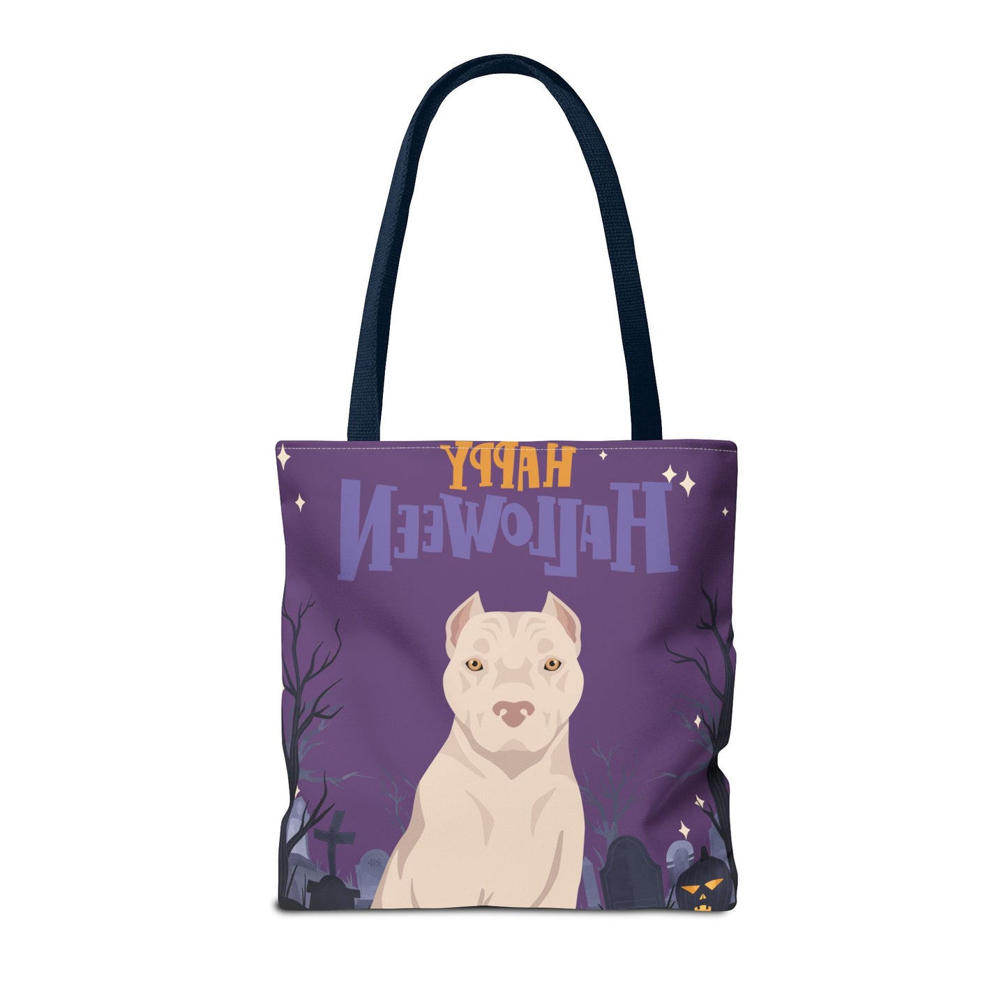 American Staffordshire Terrier Dog Happy Halloween Tote Bag 16x16