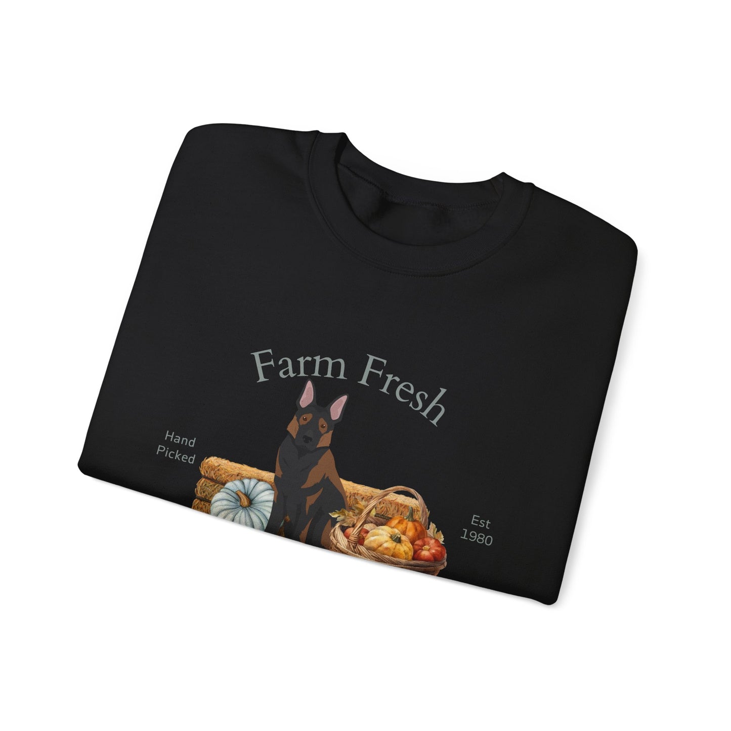 German Shpeherd Dog Fall Farm Fresh Unisex Heavy Blend Crewneck Sweatshirt