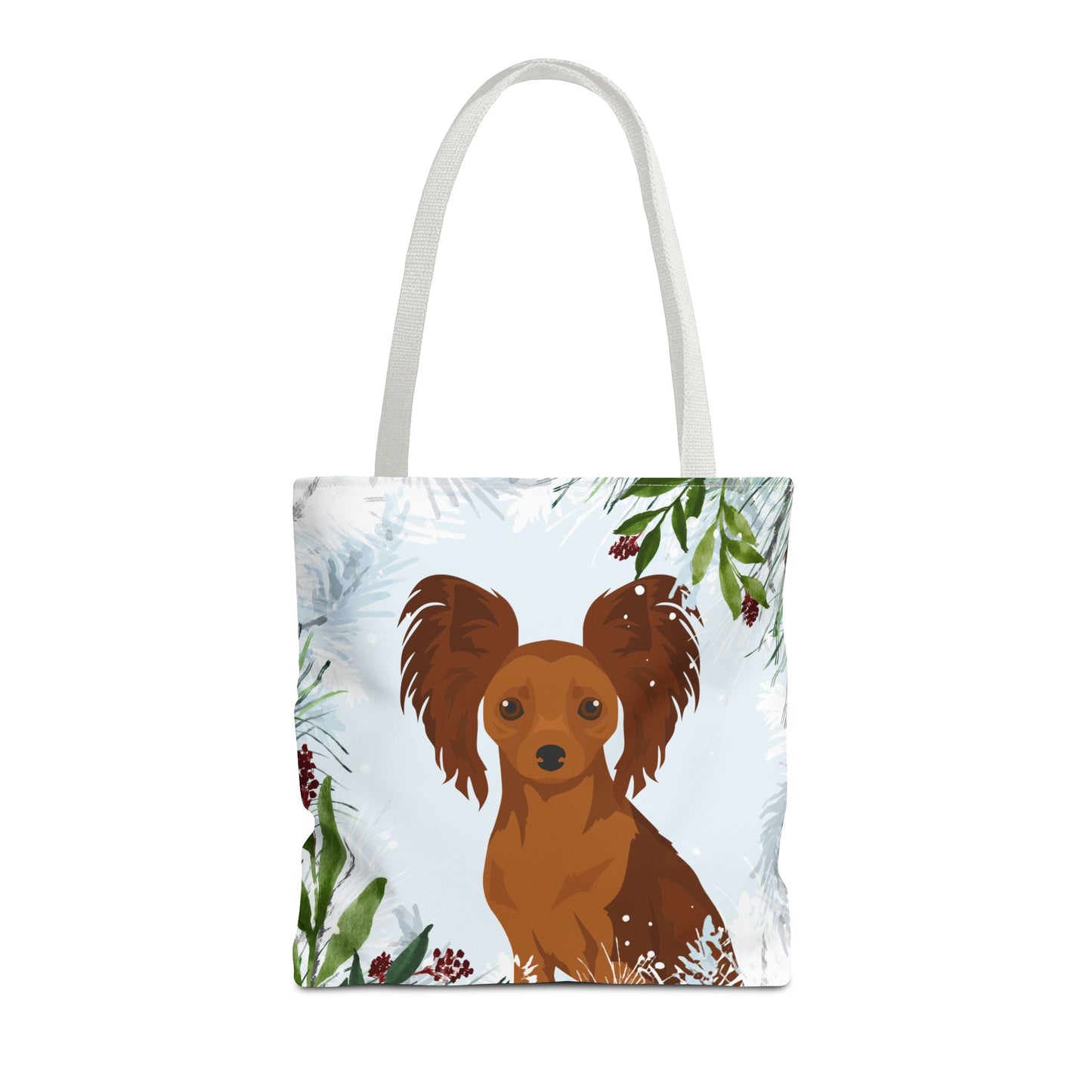 Russian Toy Terrier Dog Christmas Holiday Tote Bag 16x16