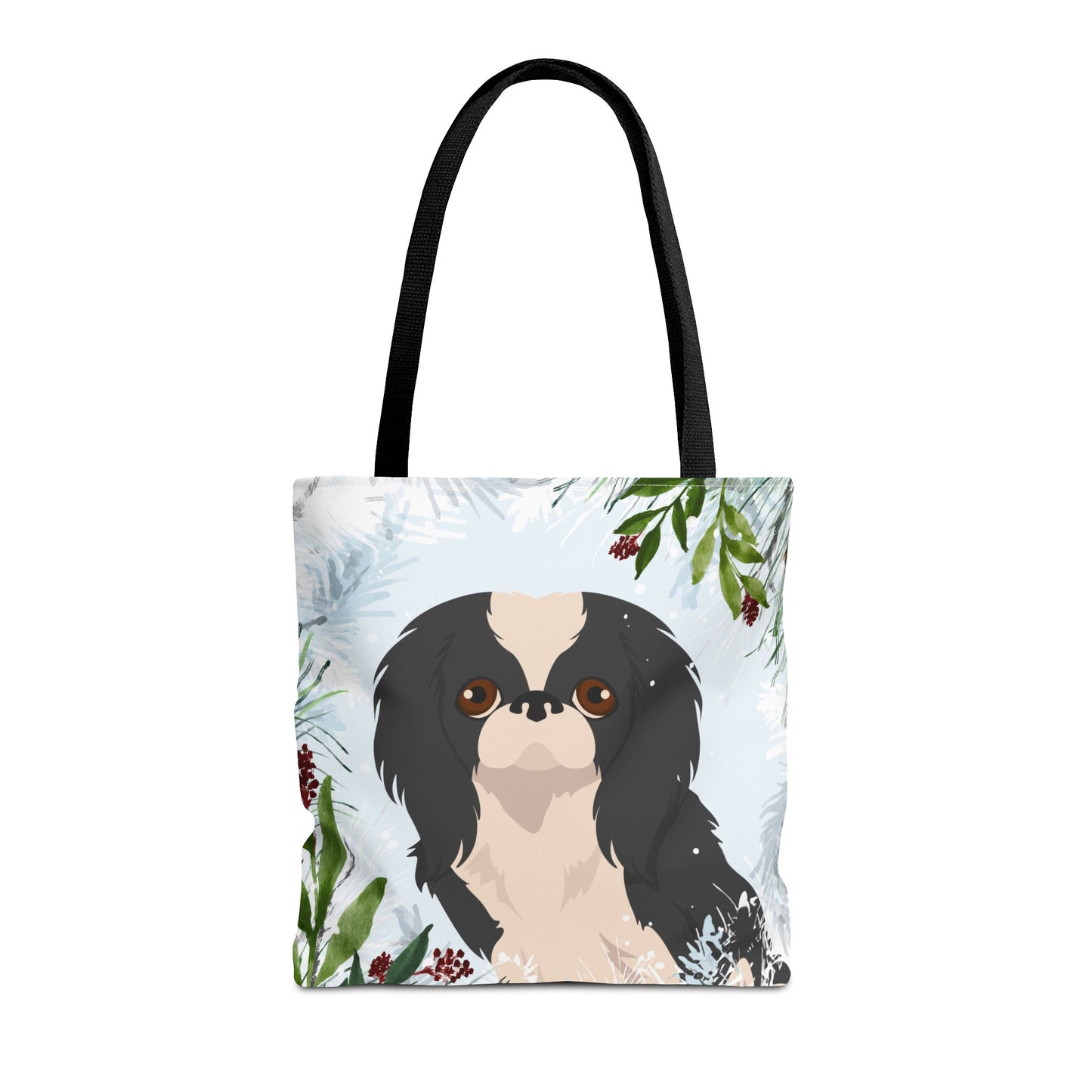 Japanese Chin Dog Christmas Holiday Tote Bag 16x16