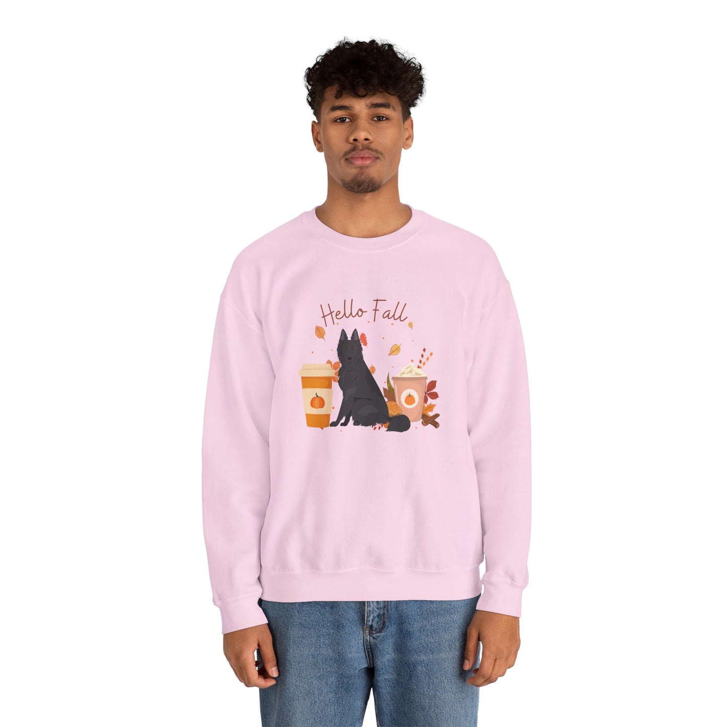 Belgian Shepherd Dog Fall Halloween Unisex Heavy Blend Crewneck Sweatshirt
