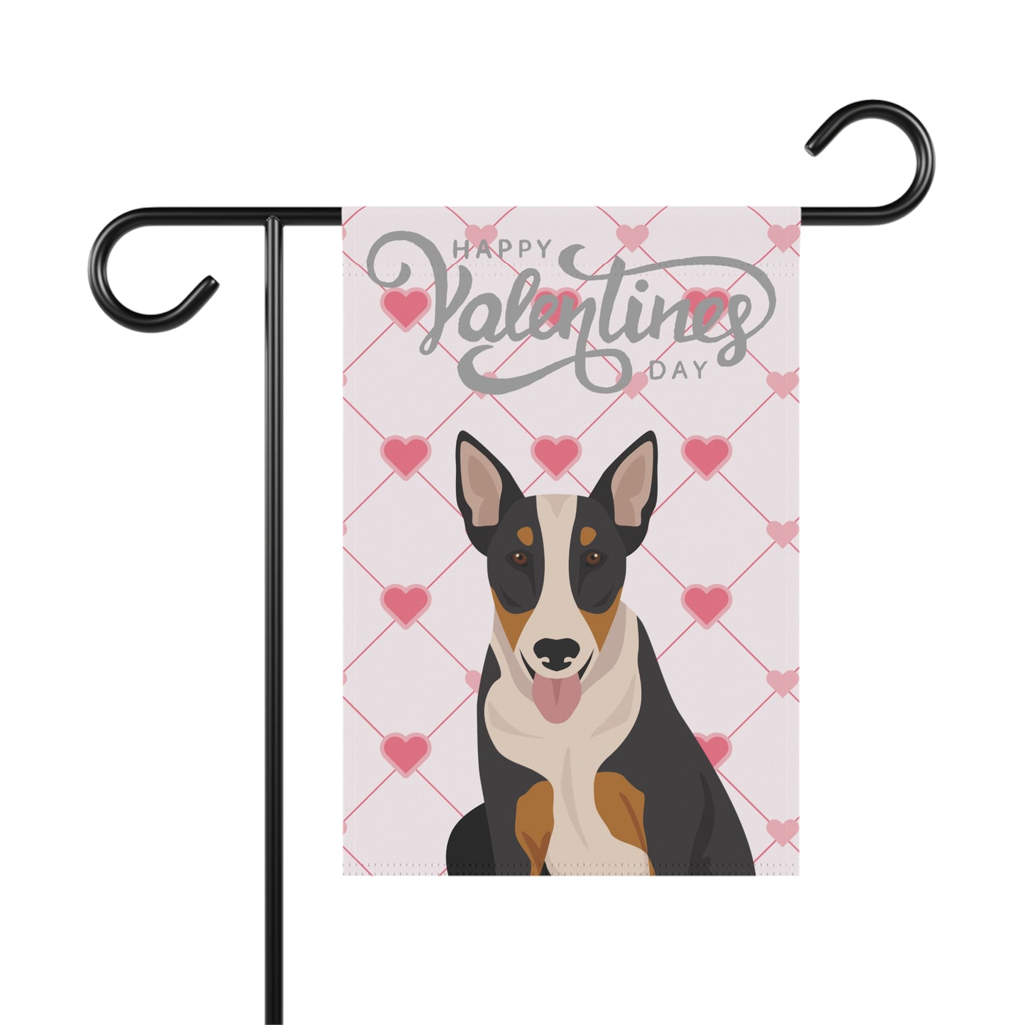 Bull Terrier Dog Valentines Day Garden Flag