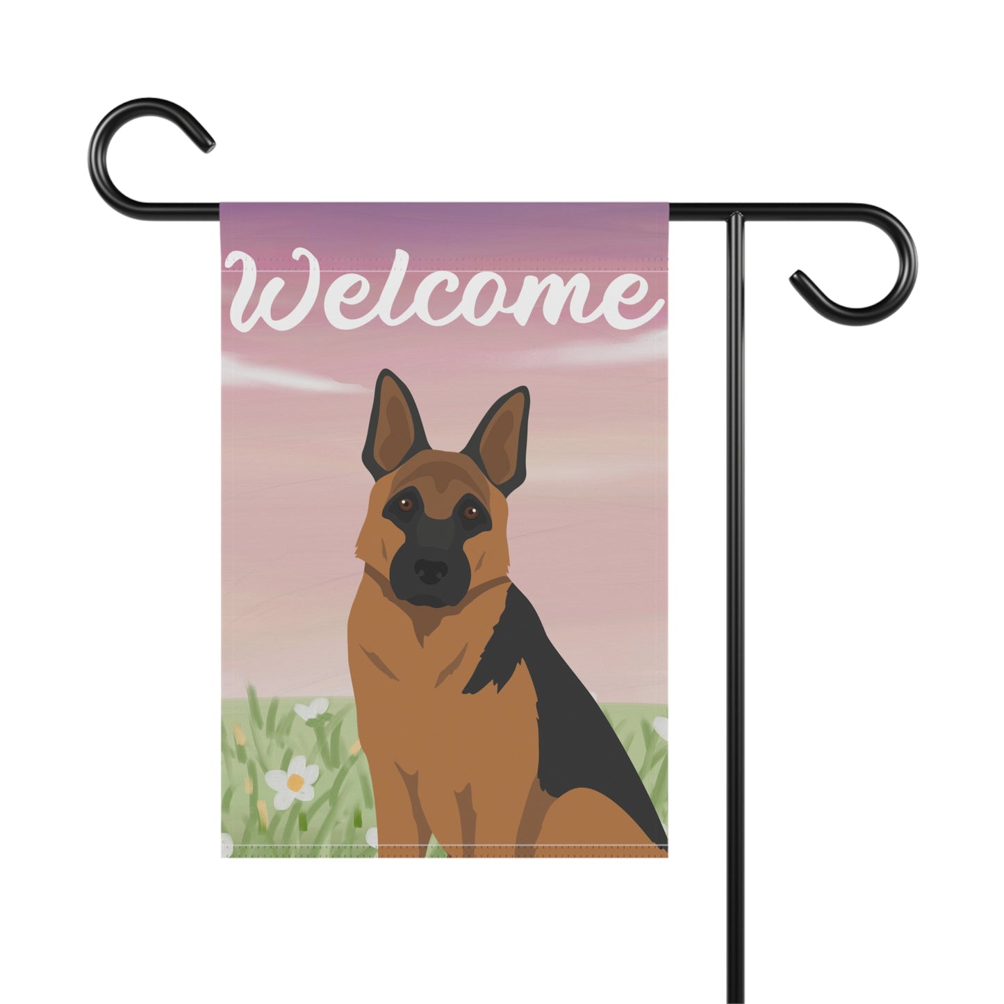 German Shepherd Dog Welcome Garden Flag