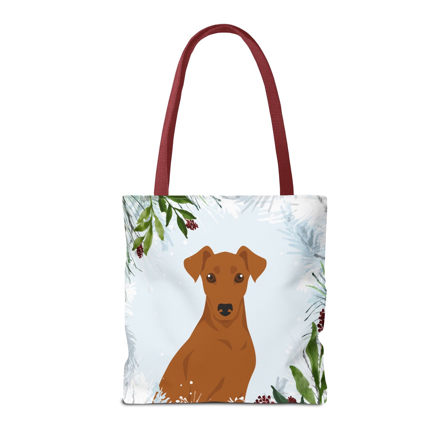 German Pinscher Dog Christmas Holiday Tote Bag 16x16
