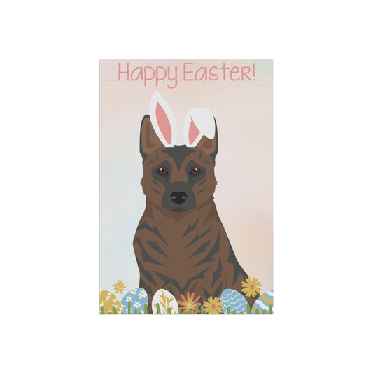 Kai Ken Dog Happy Easter Garden Flag