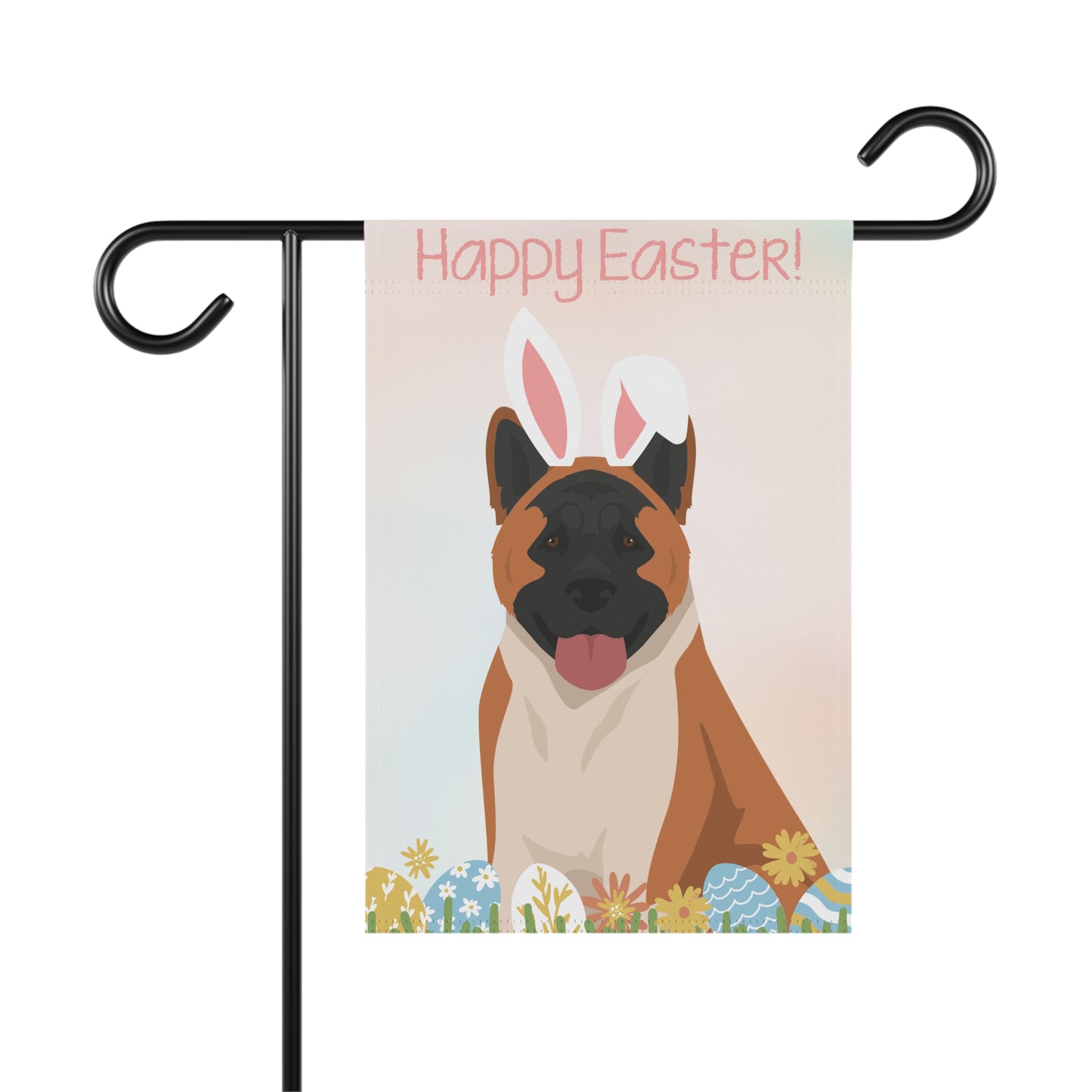 American Akita Dog Happy Easter Garden Flag