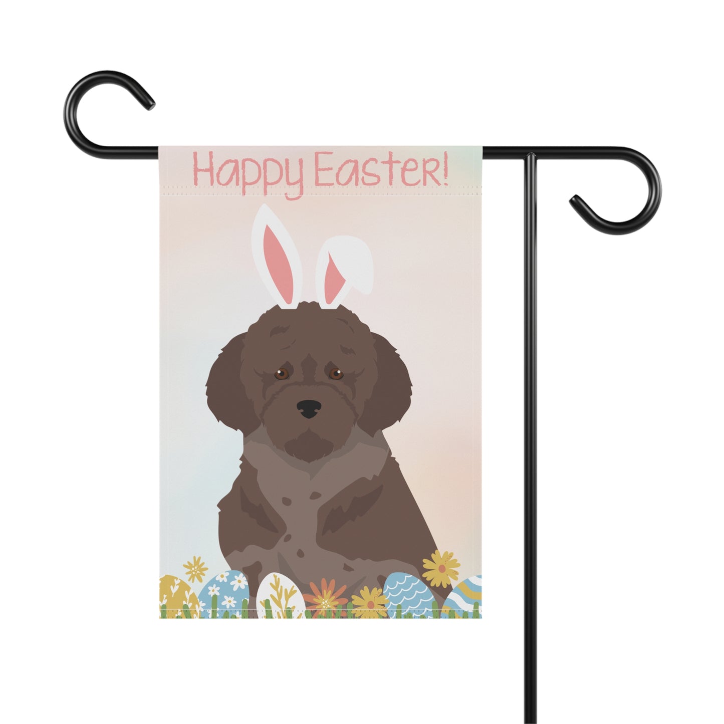 Lagotto Romagnolo Dog Happy Easter Garden Flag