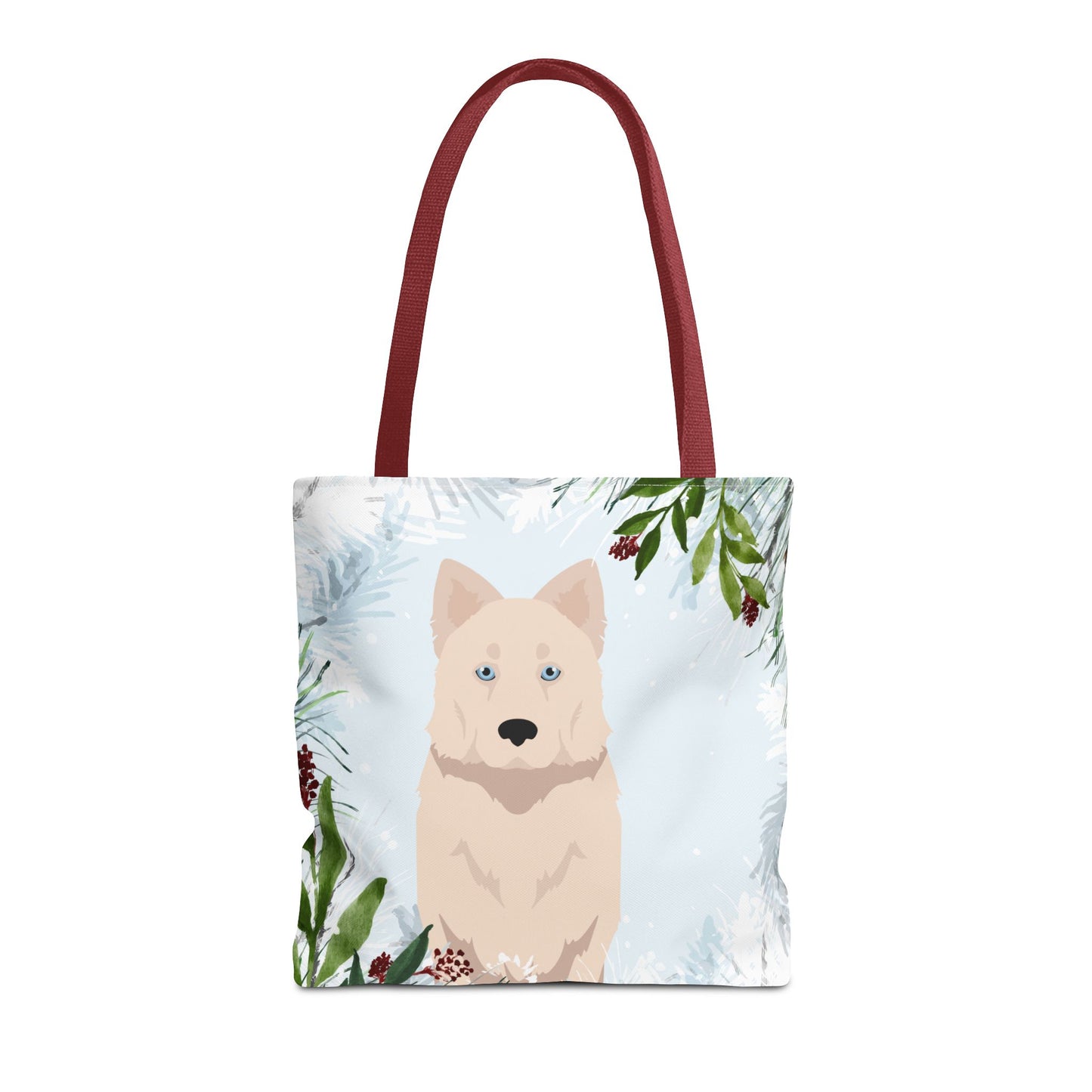 Yakutian Laika Dog Christmas Holiday Tote Bag 16x16