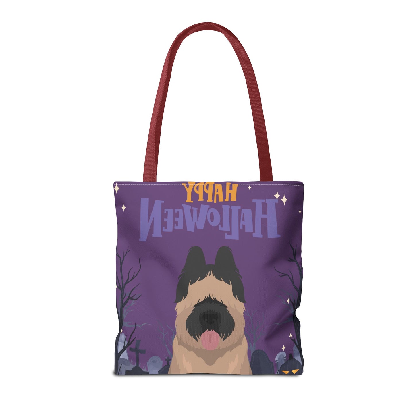 Briard Dog Happy Halloween Tote Bag 16x16