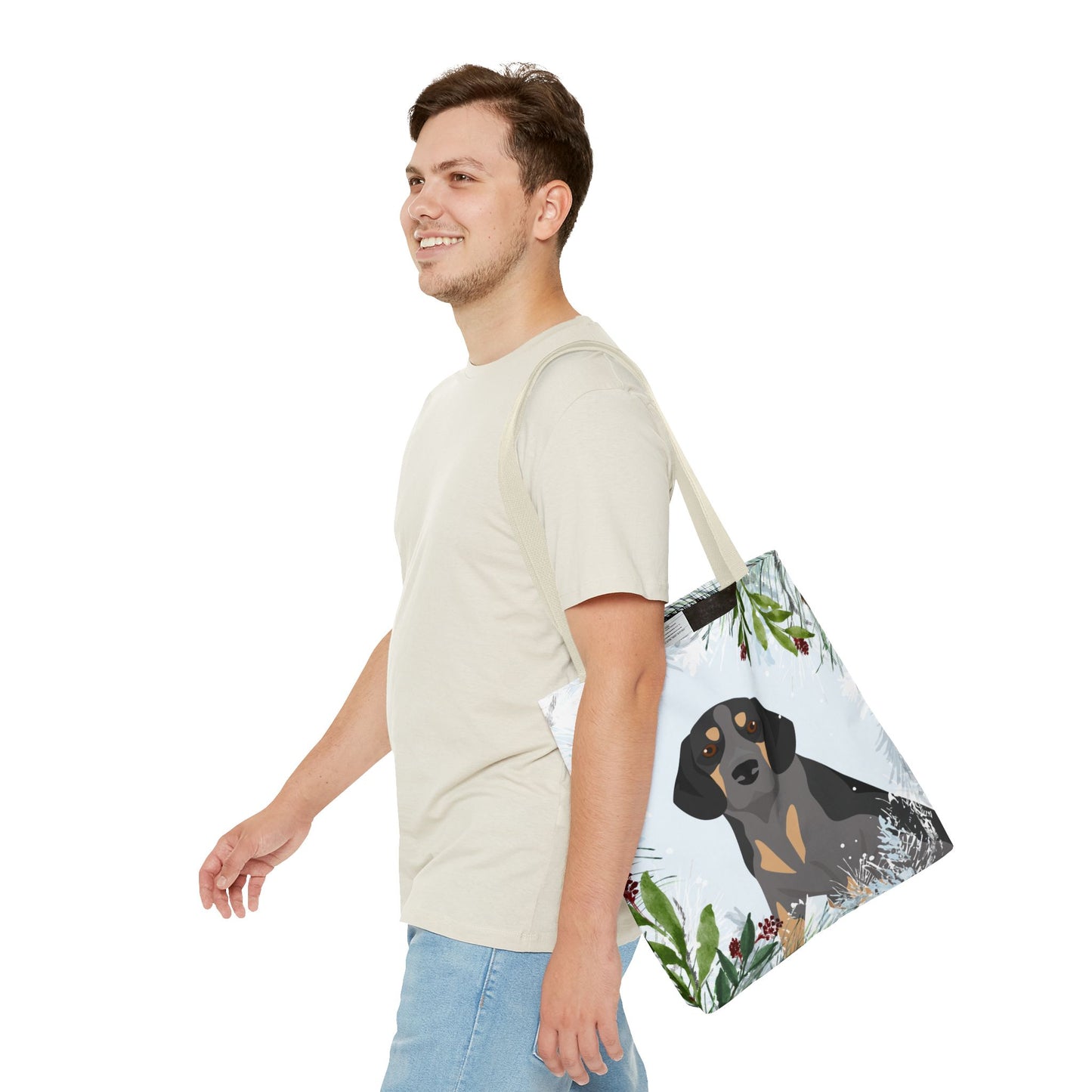 Beagle Dog Christmas Holiday Tote Bag 16x16