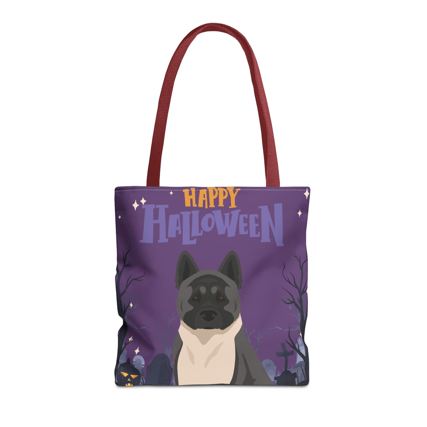 American Akita Dog Happy Halloween Tote Bag 16x16