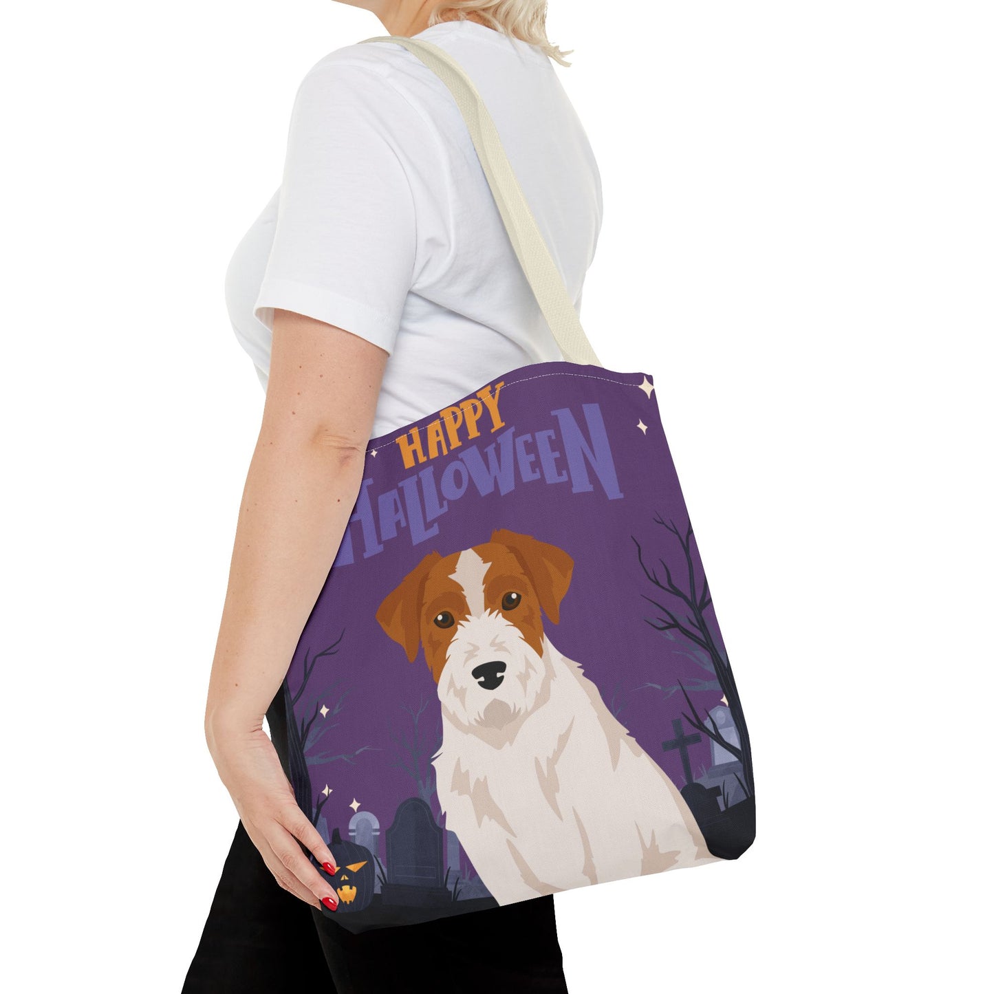 Jack Russell Terrier Dog Happy Halloween Tote Bag 16x16