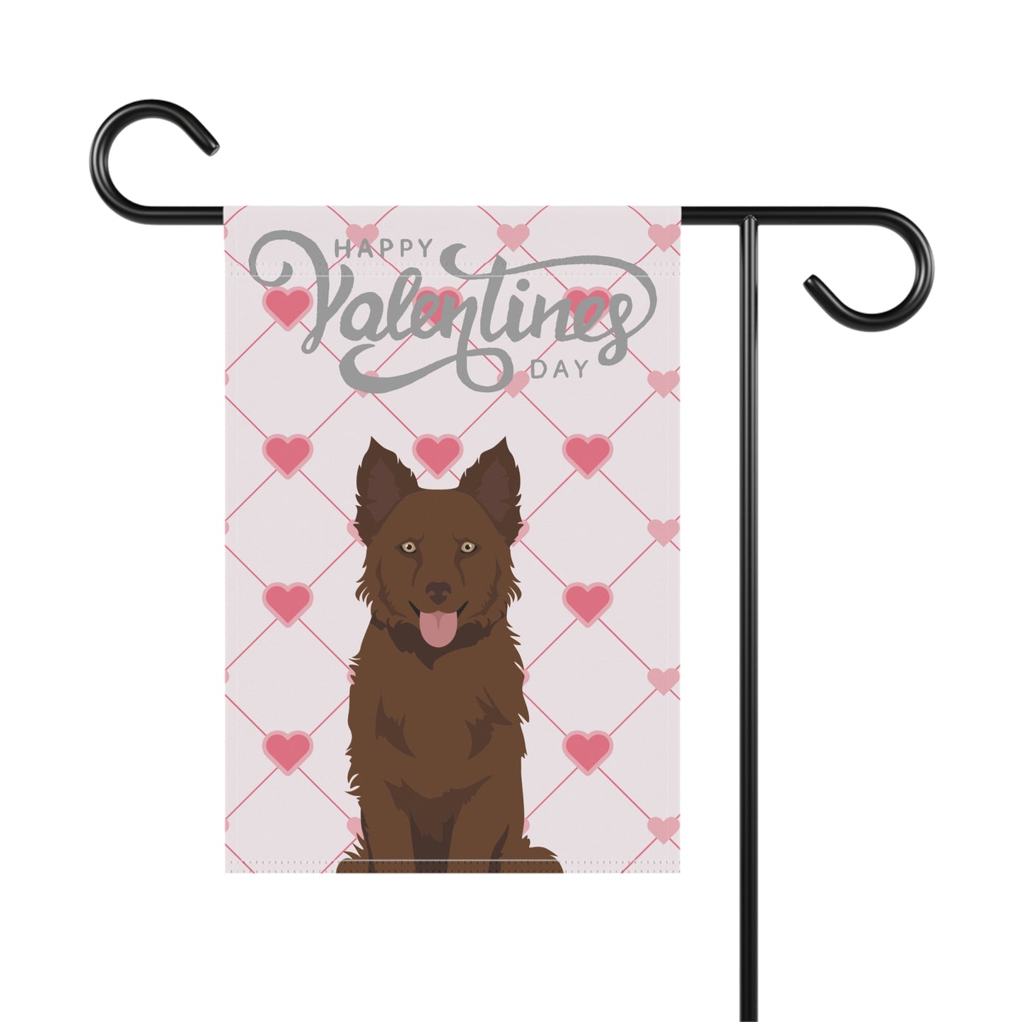 Mudi Dog Valentines Day Garden Flag