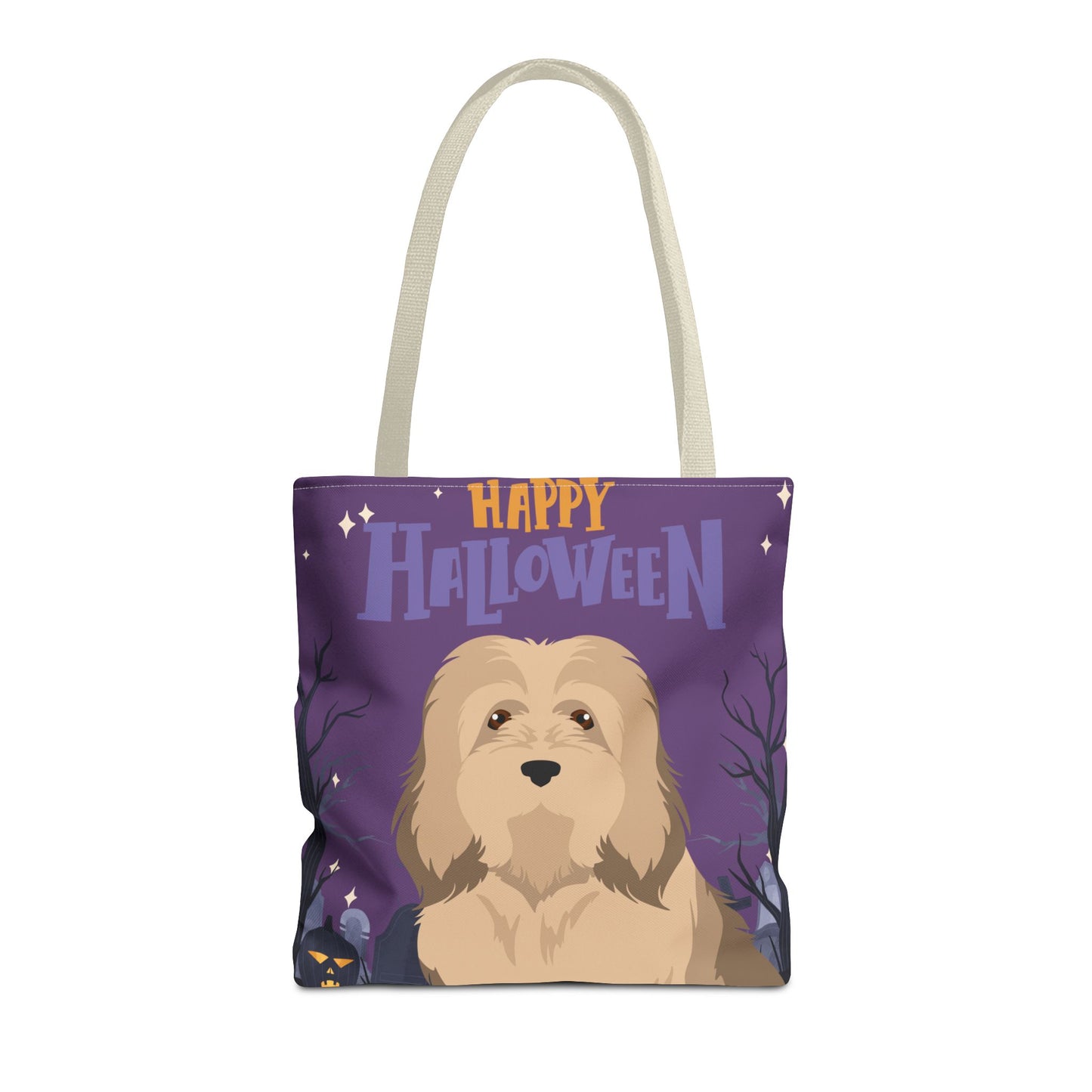 Havanese Dog Happy Halloween Tote Bag 16x16