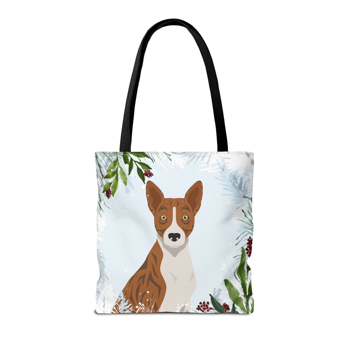 Basenji Dog Christmas Holiday Tote Bag 16x16