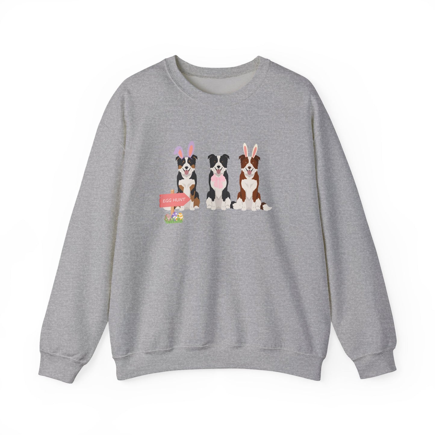 Border Collie Dog Easter Unisex Heavy Blend Crewneck Sweatshirt, Easter, Cute Dog Mom Gift