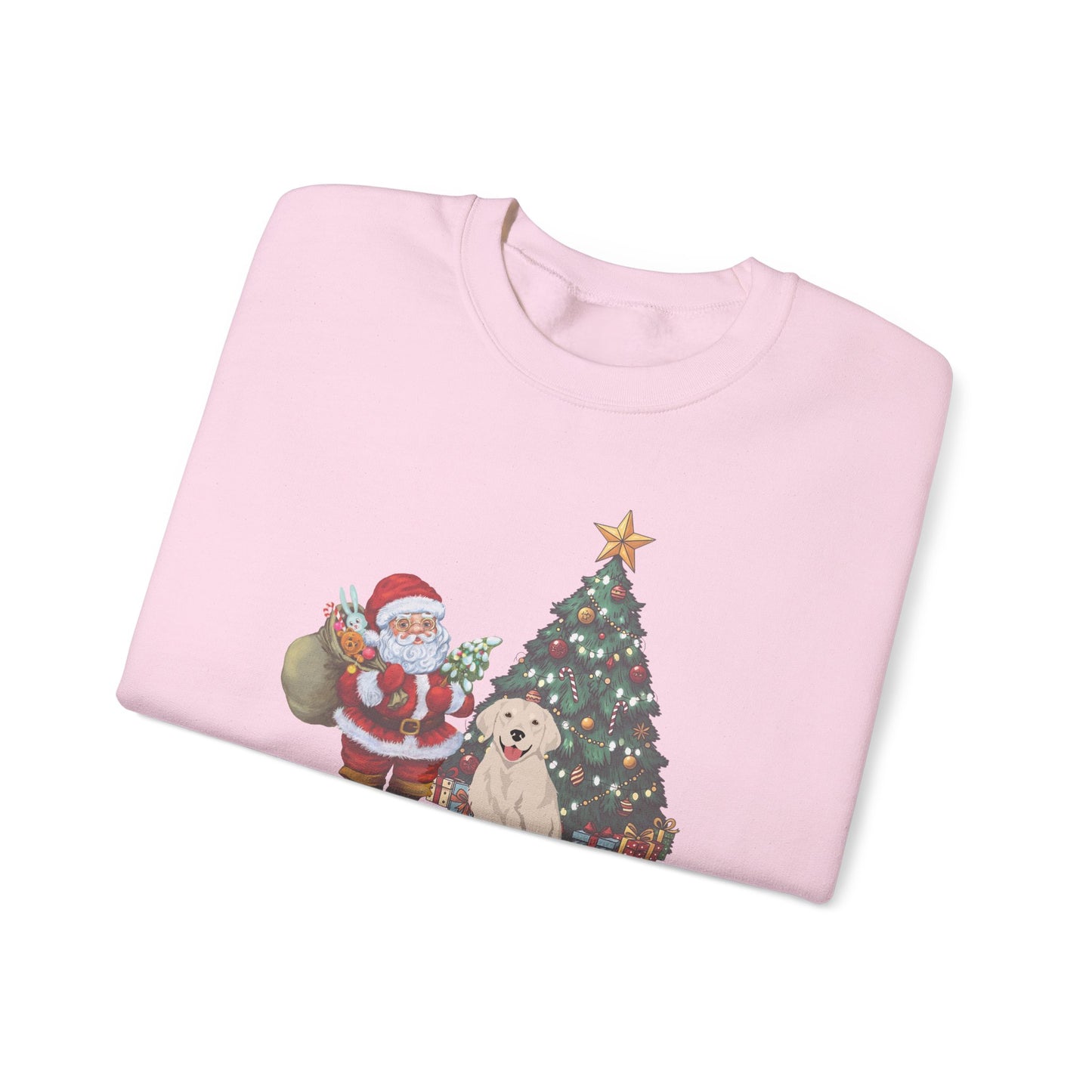 Golden Retriever Dog Santa's Little Helper Unisex Heavy Blend Crewneck Sweatshirt