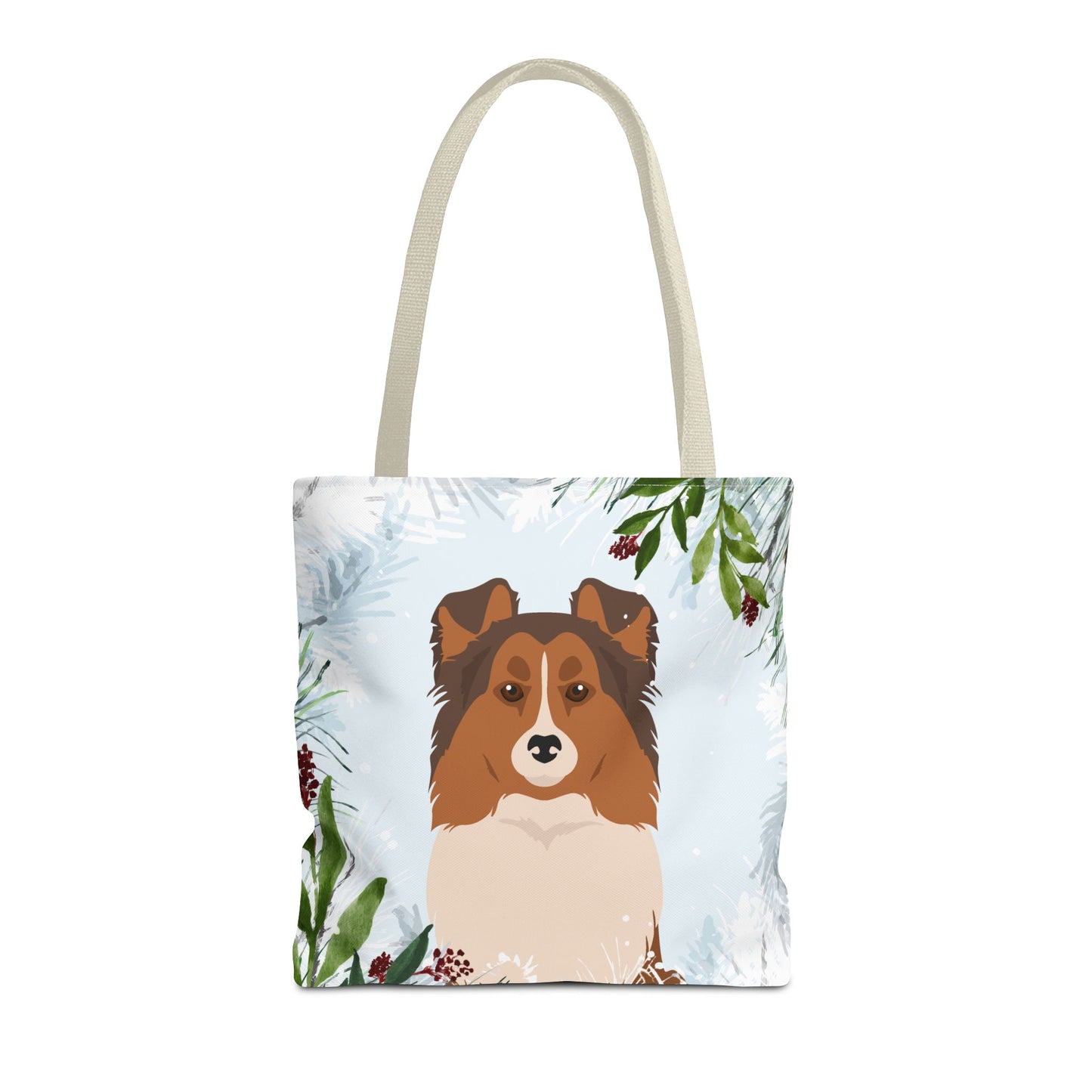 Shetland Sheepdog Dog Christmas Holiday Tote Bag 16x16