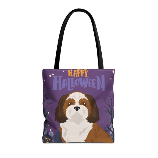 Shih Tzu Dog Happy Halloween Tote Bag 16x16