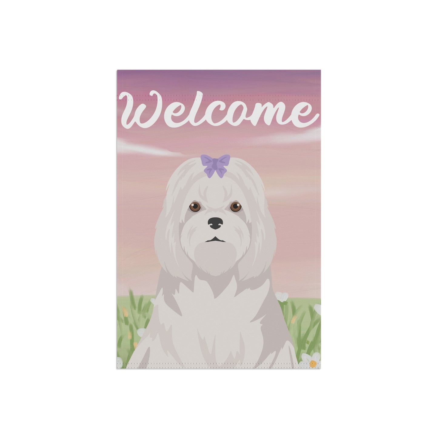 Maltses Dog Welcome Garden Flag