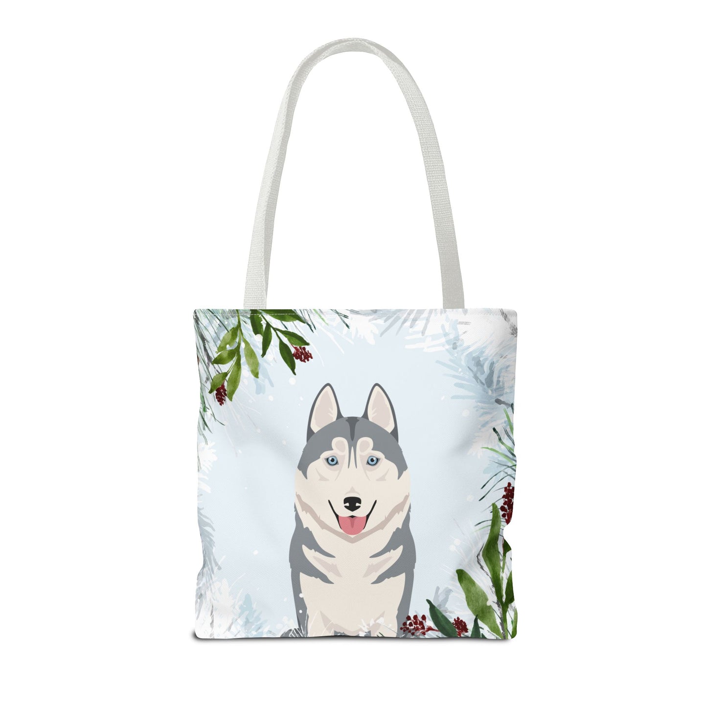 Siberian Husky Dog Christmas Holiday Tote Bag 16x16