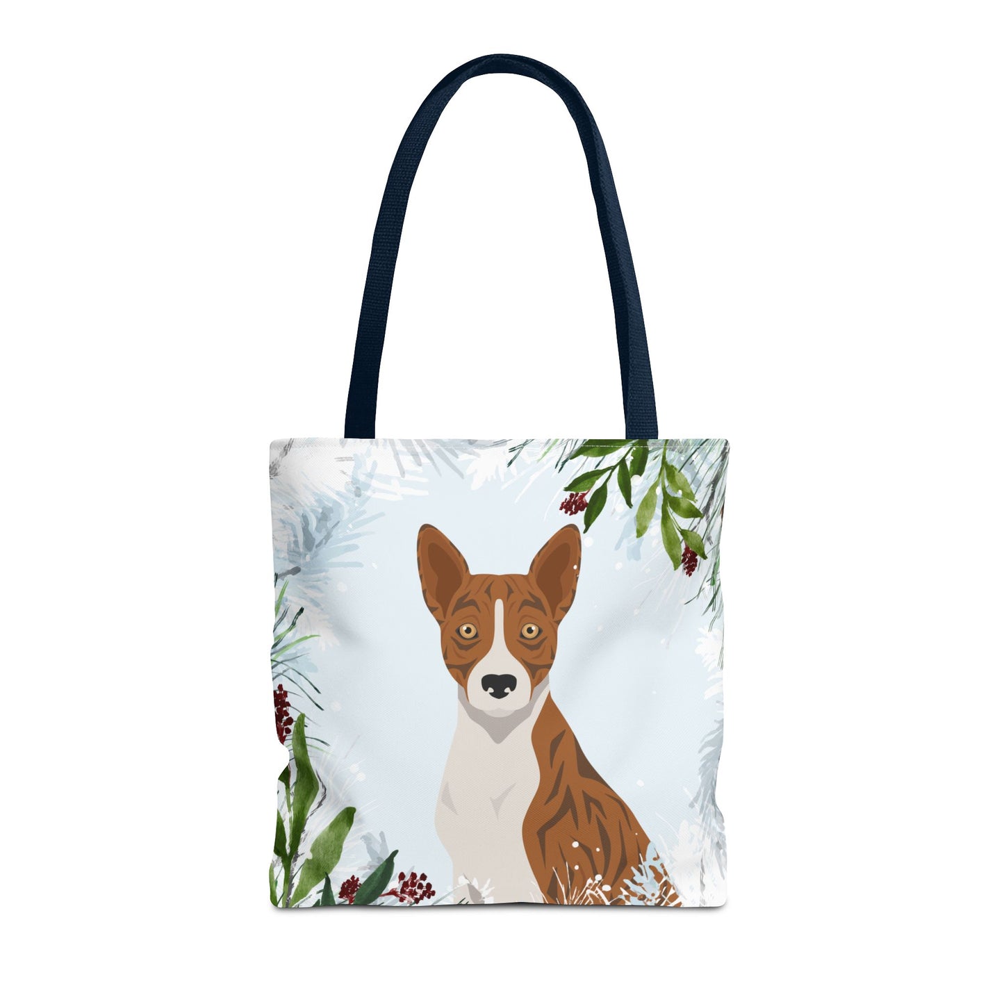 Basenji Dog Christmas Holiday Tote Bag 16x16