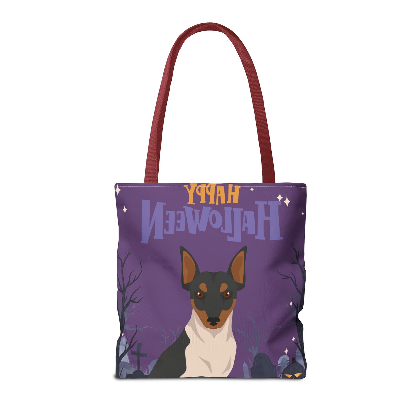 Brazilian Terrier Dog Happy Halloween Tote Bag 16x16