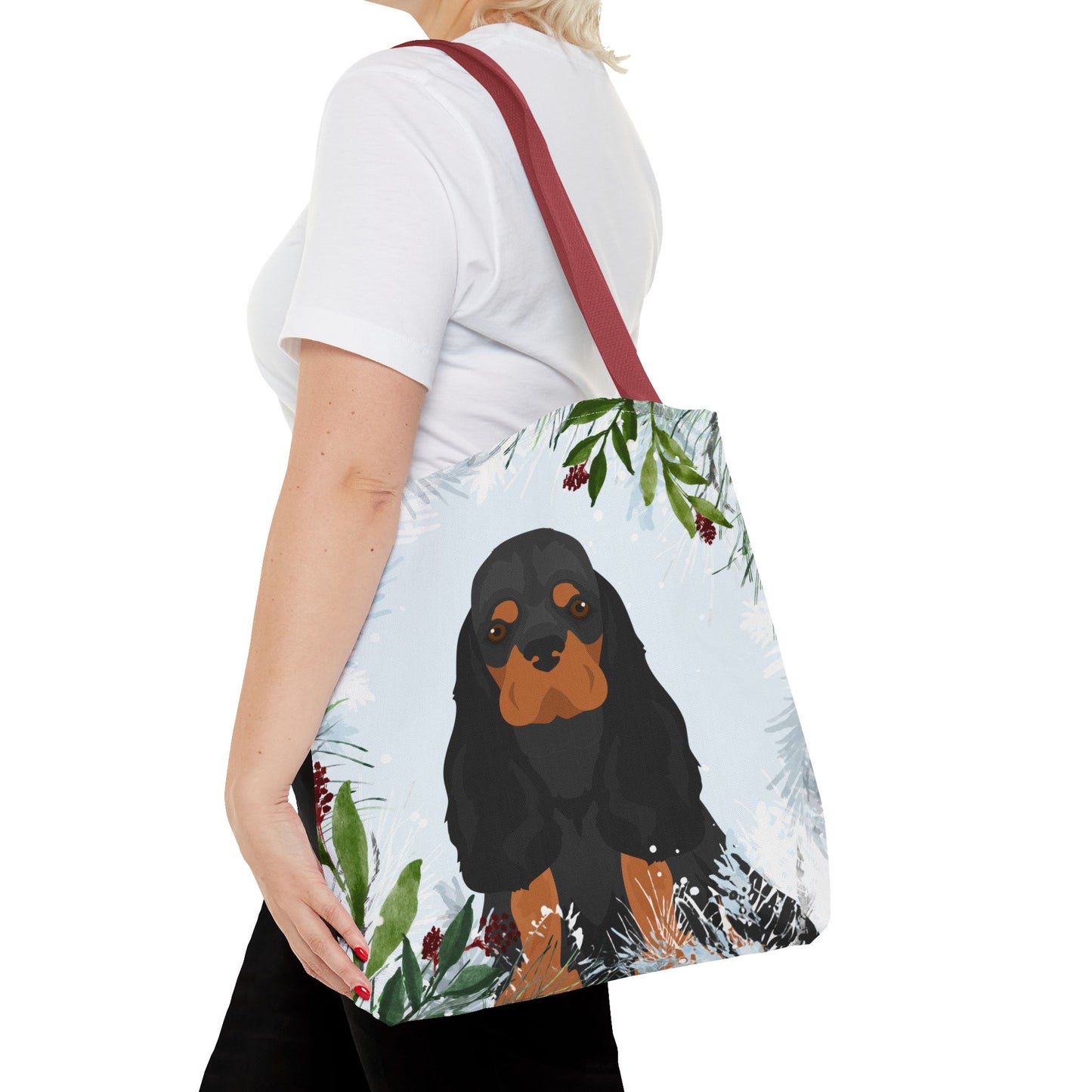 Cocker Spaniel Dog Christmas Holiday Tote Bag 16x16