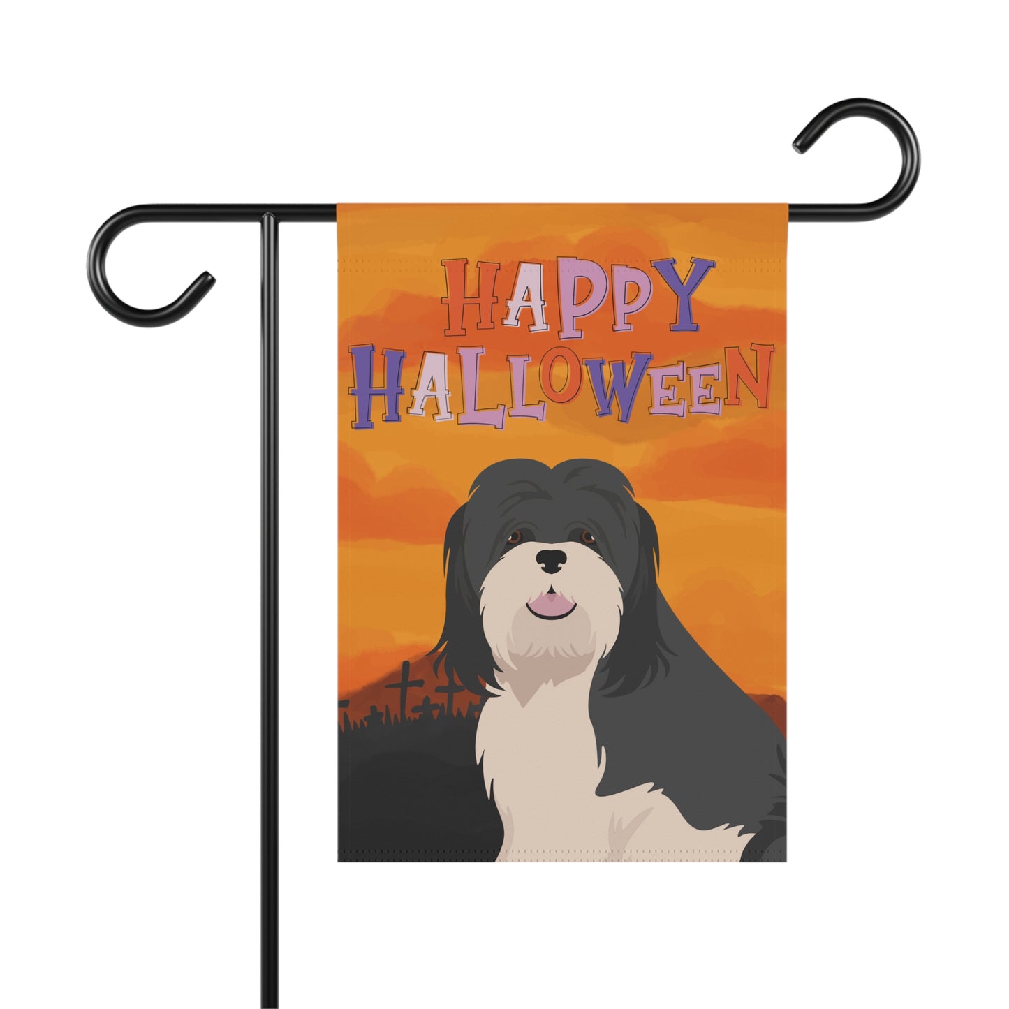 Lhasa Apso Dog Halloween Garden Flag