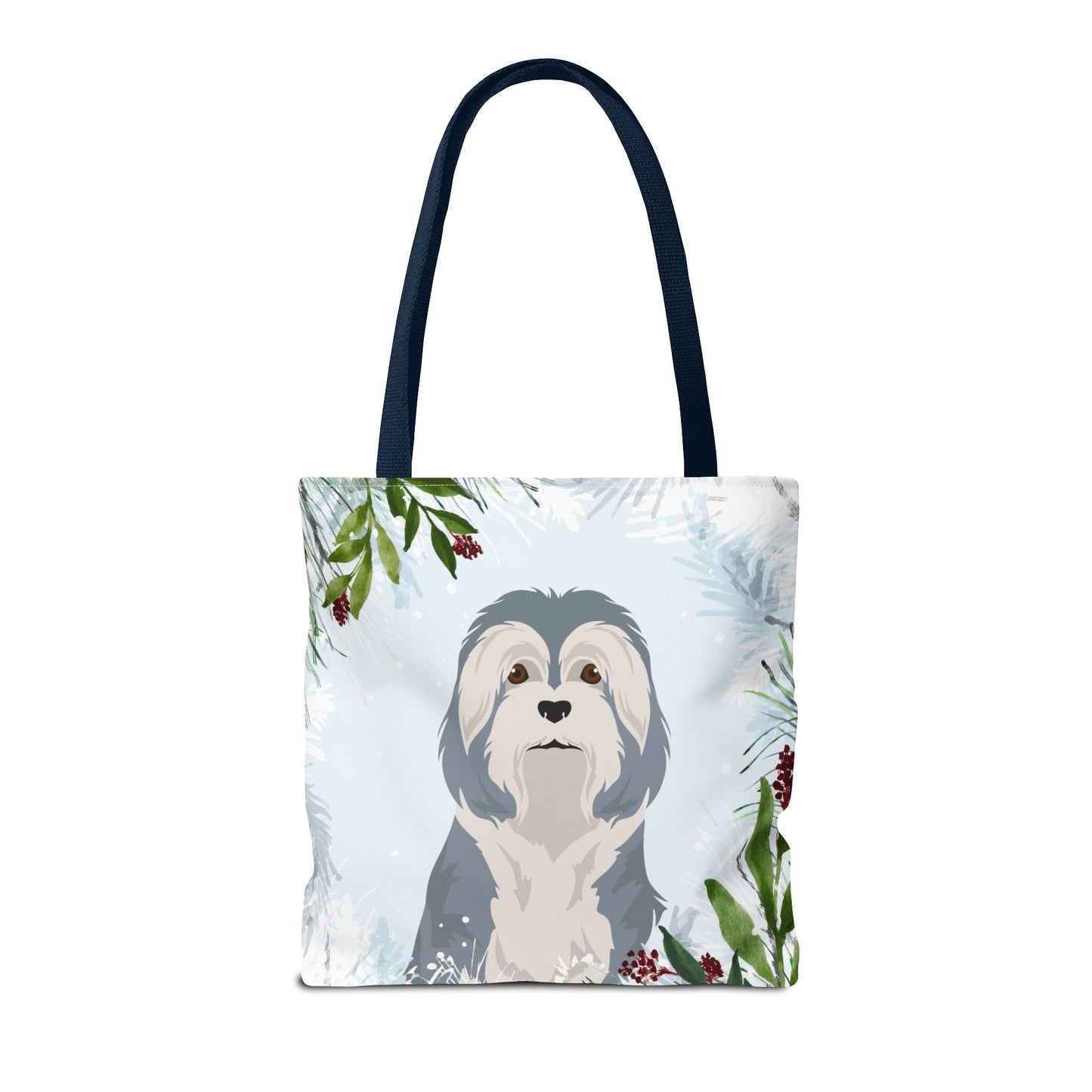 Lowchen Dog Christmas Holiday Tote Bag 16x16
