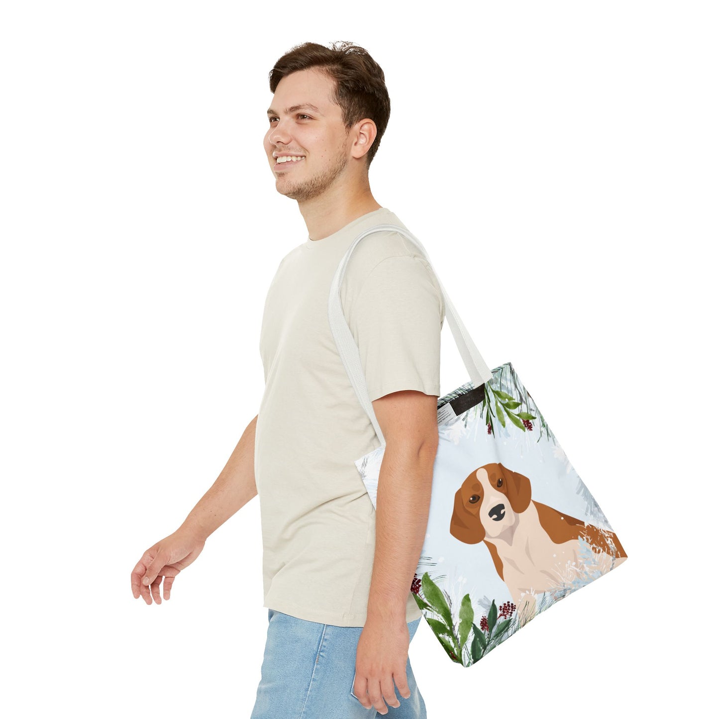 Beagle Dog Christmas Holiday Tote Bag 16x16