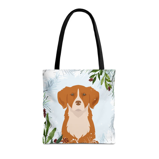 Nova Scotia Tolling Retriever Dog Christmas Holiday Tote Bag 16x16