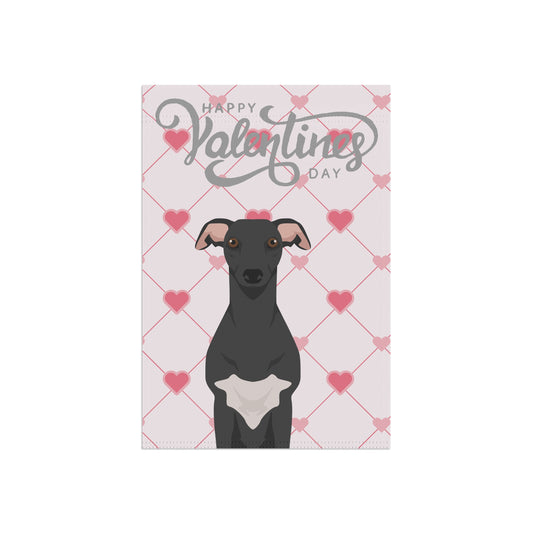 Whippet Dog Valentines Day Garden Flag