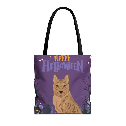 Korean Jindo Dog Happy Halloween Tote Bag 16x16