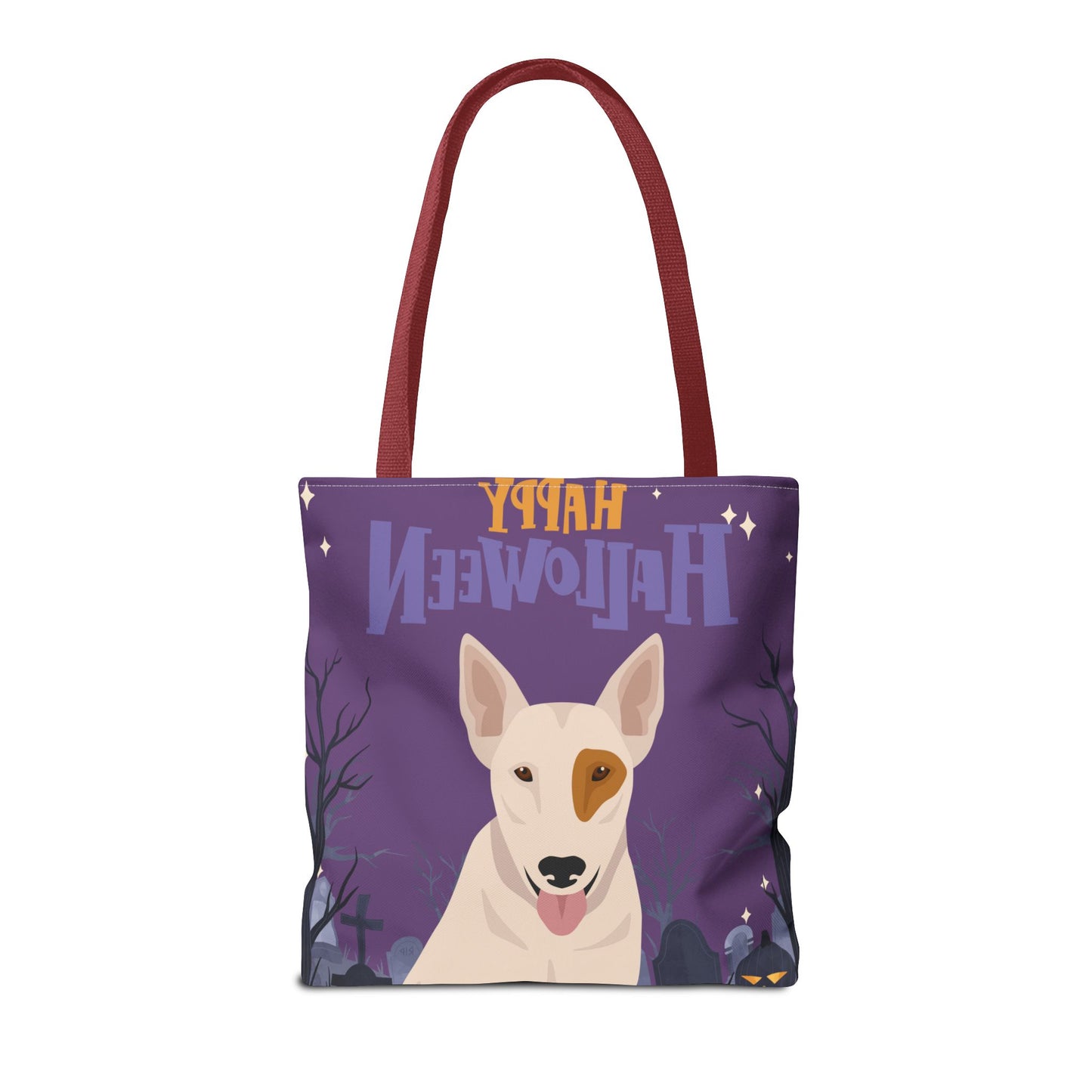 Bull Terrier Dog Happy Halloween Tote Bag 16x16