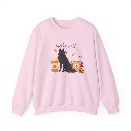 Siberian Husky Dog Fall Halloween Unisex Heavy Blend Crewneck Sweatshirt