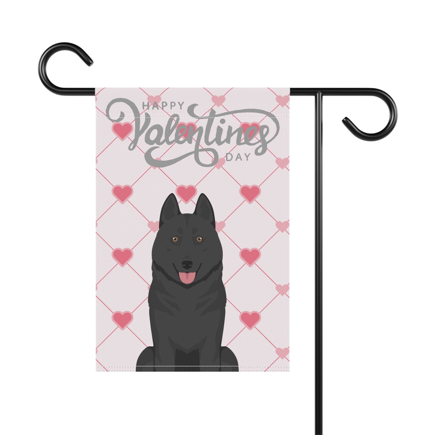 Siberian Husky Dog Valentines Day Garden Flag