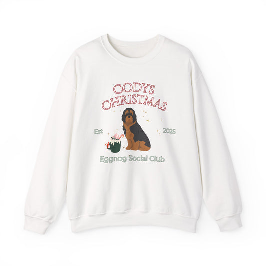 Otterhound Dog Christmas Social Club Unisex Heavy Blend Crewneck Sweatshirt Custom Name