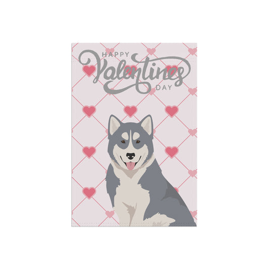 Canadian Inuit Dog Valentines Day Garden Flag