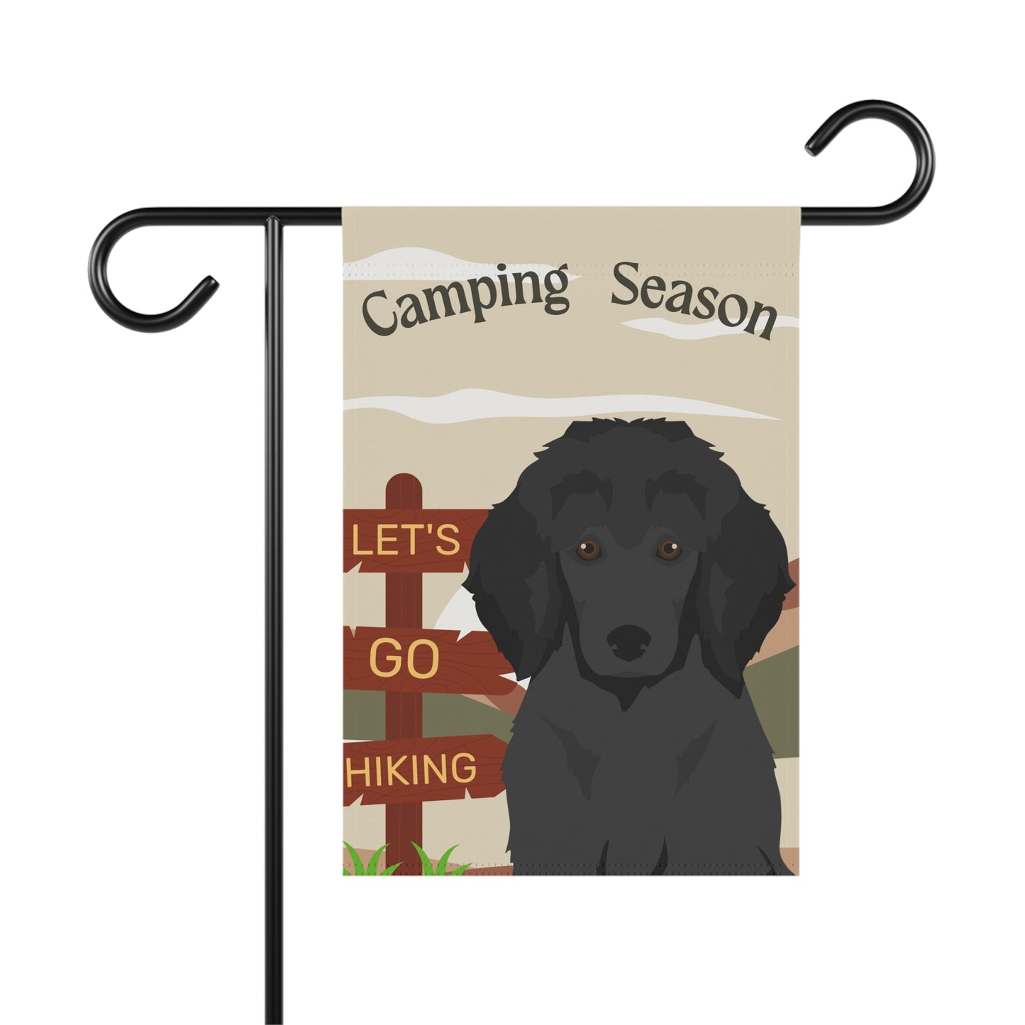 Poodle Dog Camping Garden Flag