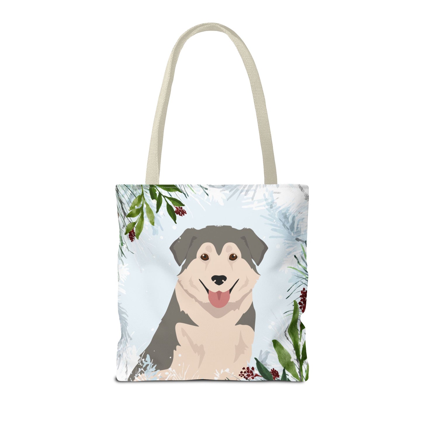 Aidi Dog Christmas Holiday Tote Bag 16x16